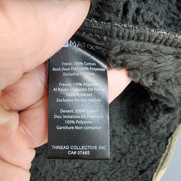 Matix Mens Shirt Jacket Shacket Medium Plaid Fleece Lined Snap Front Outdoors - Picture 9 of 15